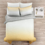 Crinkle Ombre Oversized Quilt 3 Piece Set