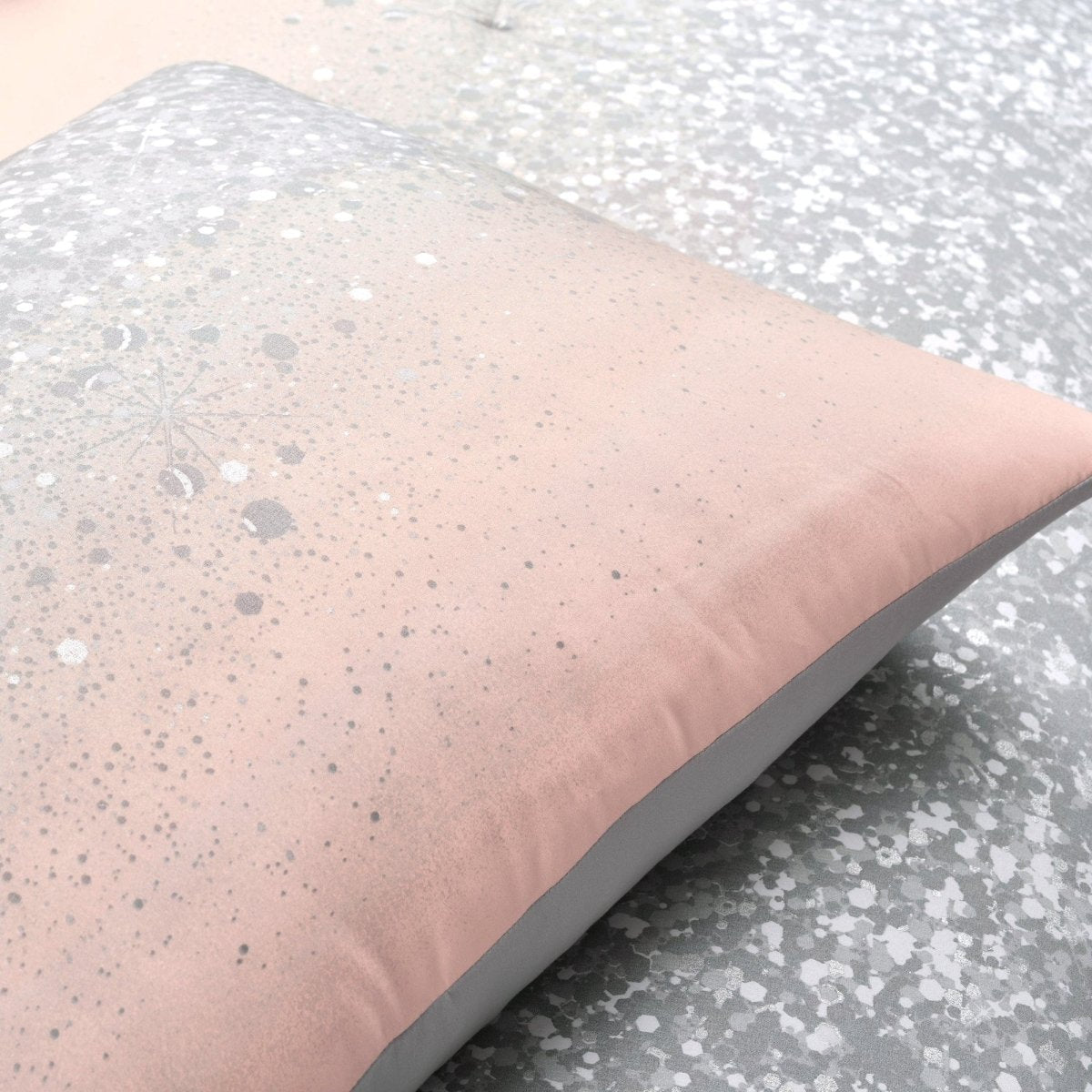 Glitter Ombre Metallic Print Comforter Set With Pillowcases