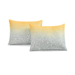 Glitter Ombre Metallic Print Comforter Set With Pillowcases