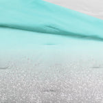 Glitter Ombre Metallic Print Comforter Set With Pillowcases