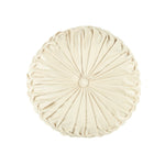 Round Pleated Soft Velvet Throw Pillow