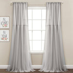 Tulle Skirt Solid Window Curtain Panel Set