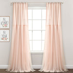 Tulle Skirt Solid Window Curtain Panel Set