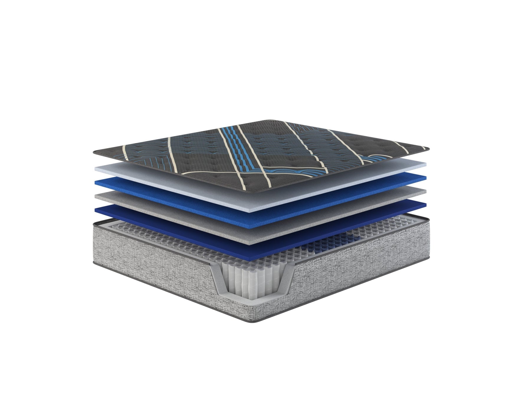 Restonic comfort care 14' hybrid mattress, individual pocketed coil mattress , firm comfort