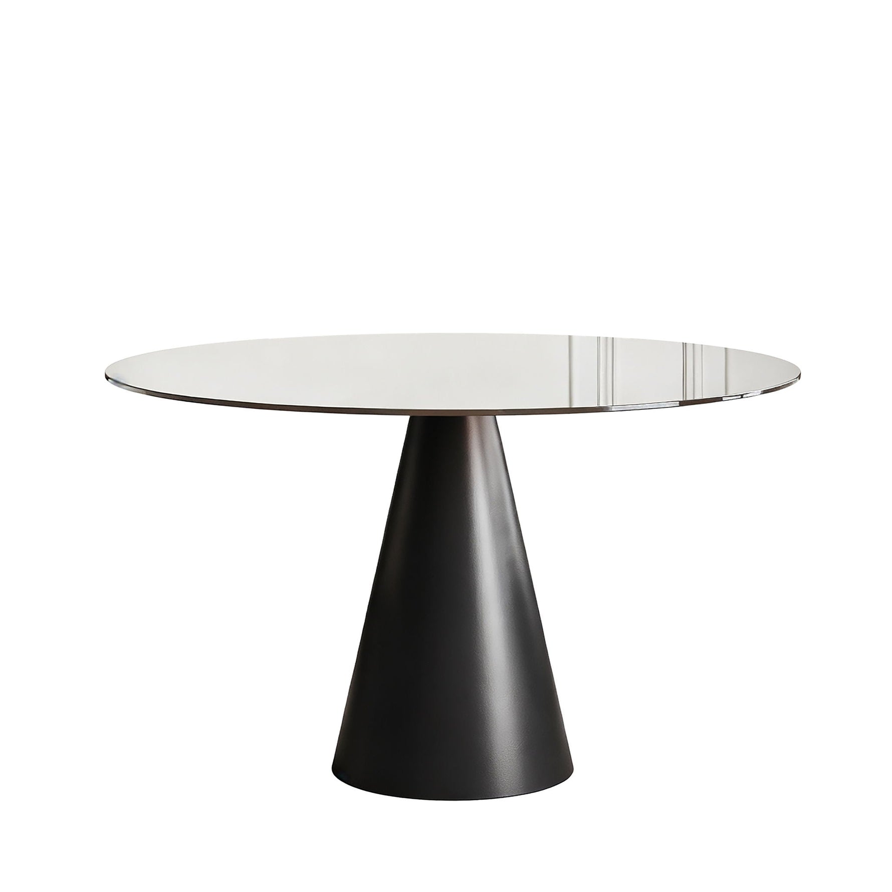 Round Dining Table for 2-4 People - Black / Brown