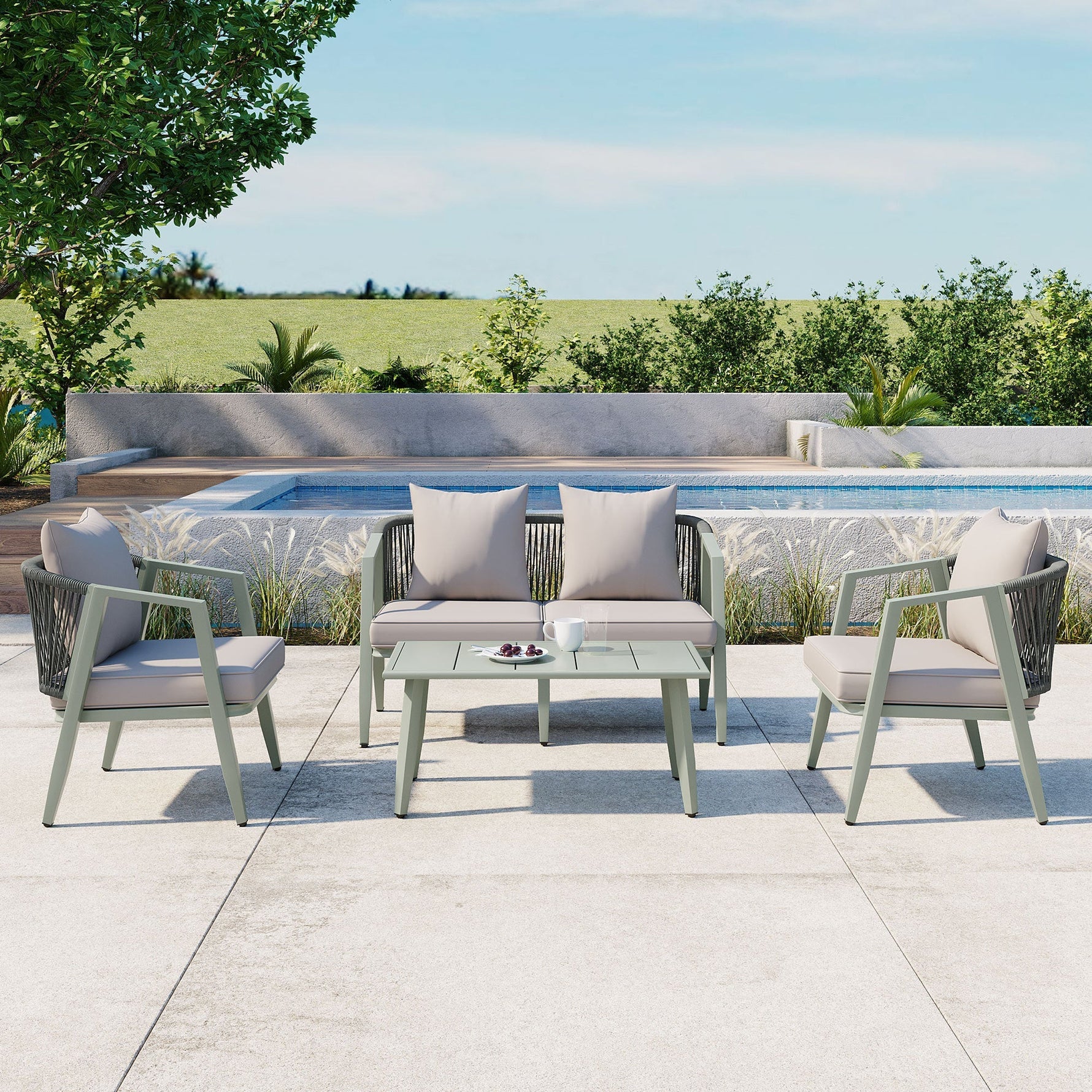 U_STYLE Durable and Comfortable Outdoor Seating Set