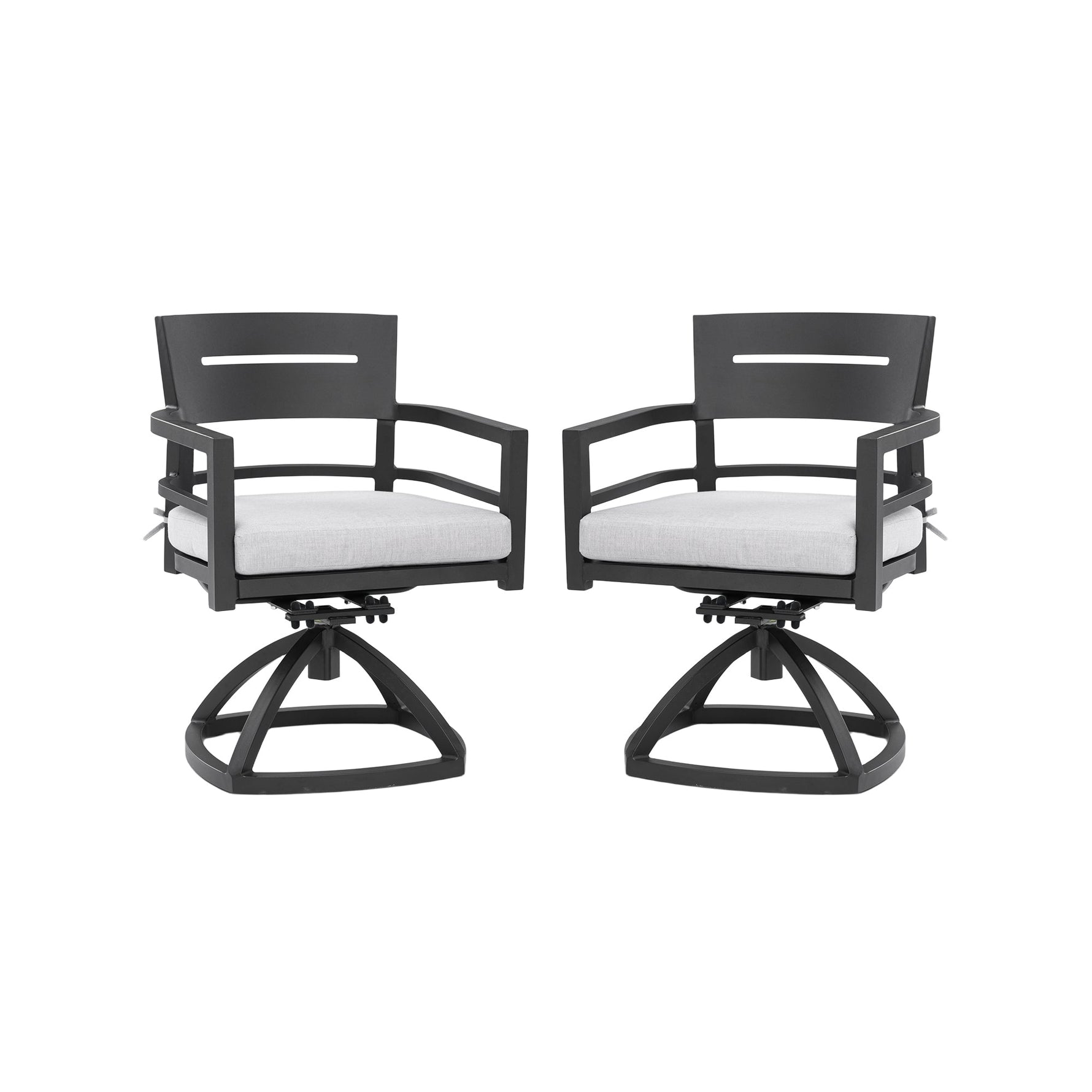 Outdoor Patio Aluminum Swivel Rocker 2PCs with Sunbrella Cushions