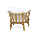 4-Pieces Acacia Wood Patio Furniture Set with Cushions