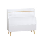 Kids Bookcase, Children Book Organizer Toy Storage Cabinet - White