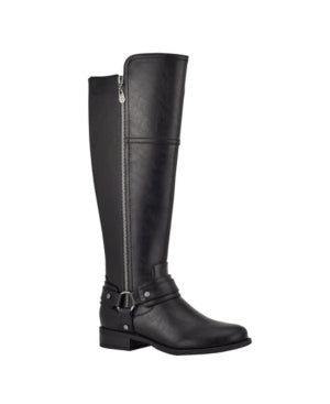 GBG Los Angeles Womens Harlea Wide Calf Knee-High Boots Black 8.5 Medium (B M)