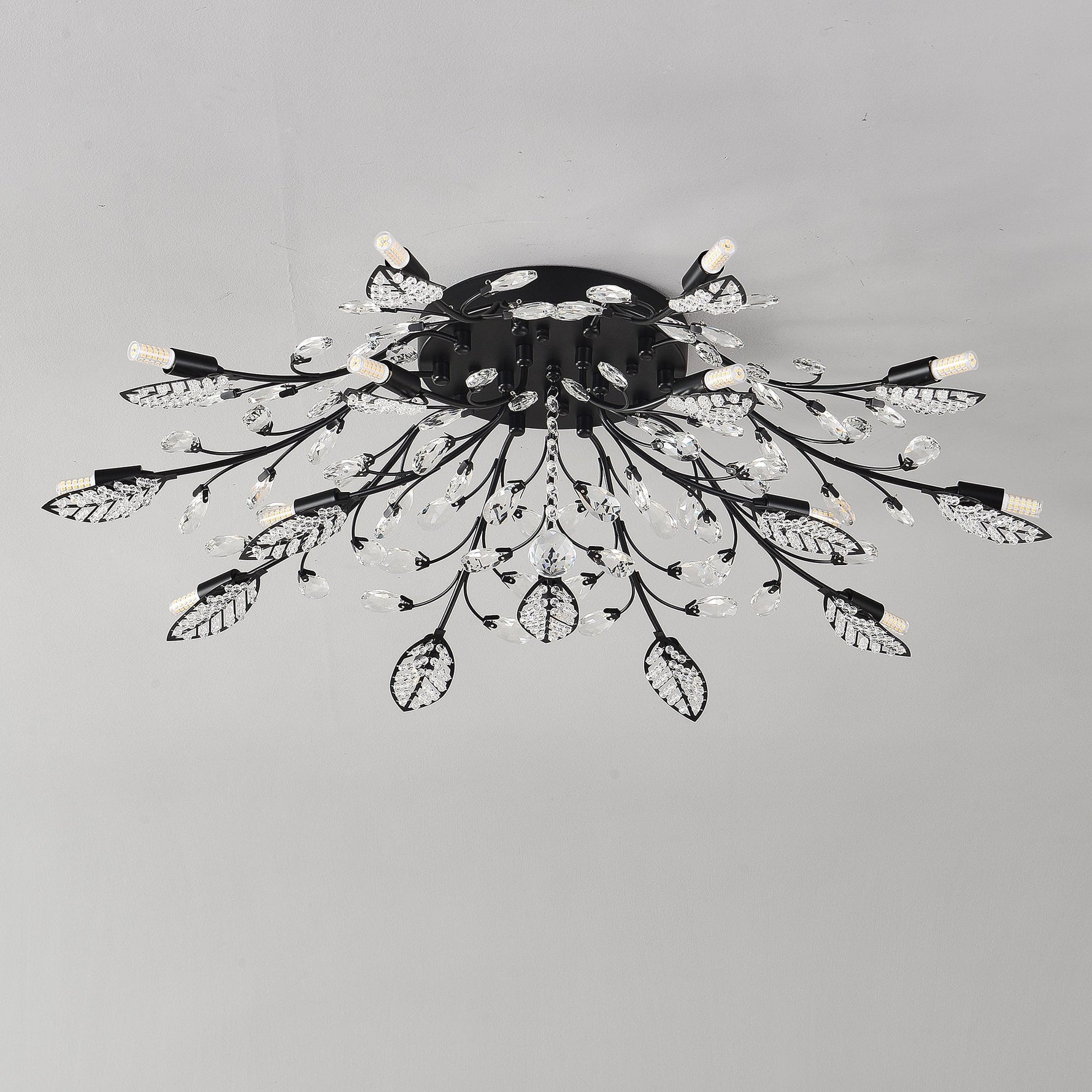 15-Light Chandelier Crystal Ceiling Lamp