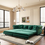 3 In 1 Pull Out Sofa Bed With Movable Ottoman
