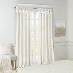 Twist Tab Lined Window Curtain Panel White 50x84