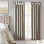 Twist Tab Total Blackout Window Curtain Panel Pewter 50x84