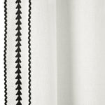 Olivia Ric Rac Embroidery Border Window Curtain Panel