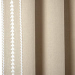 Olivia Ric Rac Embroidery Border Window Curtain Panel