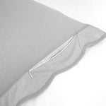 Coastal Chic Scalloped Edge 100% Cotton Reversible Duvet Cover Set