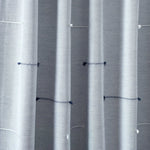Boho Stripe Clip Jacquard Window Curtain Panel Set