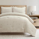 Boho Stripe Clip Jacquard 3 Piece Comforter Set