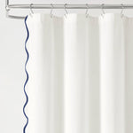 Coastal Chic Scalloped Edge Shower Curtain