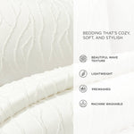 Jacquard Wave 3 Piece Comforter Set