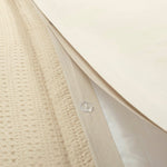 Haniya Solid Waffle Woven Cotton Textured Duvet Cover Set