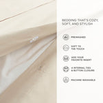 Hampton Double Flange Embroidered Contrast Edge Duvet Cover Set