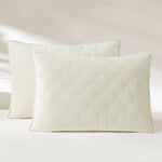Haven Velvet Embroidered Stitch Cozy Super Soft Quilt 3 Piece Set