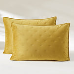 Haven Velvet Embroidered Stitch Cozy Super Soft Quilt 3 Piece Set