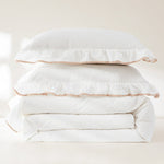 Reyna Contrast Edge Cotton Duvet Cover Set