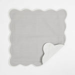 Coastal Chic Scalloped Edge Throw Pillow Cover