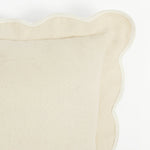 Coastal Chic Scalloped Edge Throw Pillow Cover