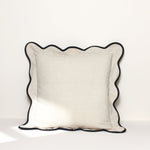 Coastal Chic Scalloped Edge Throw Pillow Cover