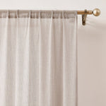 Milla Knitted Textured Sheer Window Curtain Panel Pair