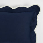 Coastal Chic Scalloped Edge Throw Pillow Cover