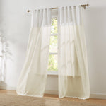 Brigitte Embroidery Eyelet Scalloped Edge Window Curtain Panels
