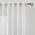Calia Textured Stripe Sheer Window Curtain Panels