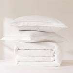 Doris Eyelet Inset Trim Cotton Duvet Cover Set