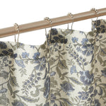 Lillian Block Print Linen Textured Shower Curtain