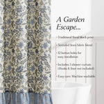 Lillian Block Print Linen Textured Shower Curtain