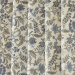 Lillian Block Print Linen Textured Window Curtain Panels