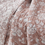 Zara Floral Block Reversible Cotton Throw Blanket