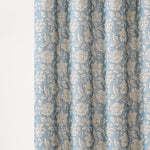 Zara Floral Block Linen Textured Shower Curtain