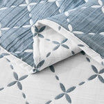 Diamond Leaf Jacquard Reversible Matelasse Coverlet Set