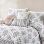 Sofia Flower Block Bouquet Reversible Quilt 6Pc Set