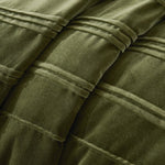 Pleated Groove Velvet Duvet Cover Set