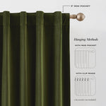 Verdant Path Velvet Blackout Window Curtain Panels