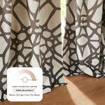 Ethereal Tangle Velvet Blackout Window Curtain Panels