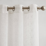 Aileen Textured Raindrop Sheer Window Curtain Panels