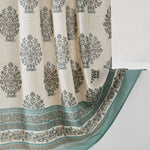 Sofia Flower Block Bouquet Shower Curtain